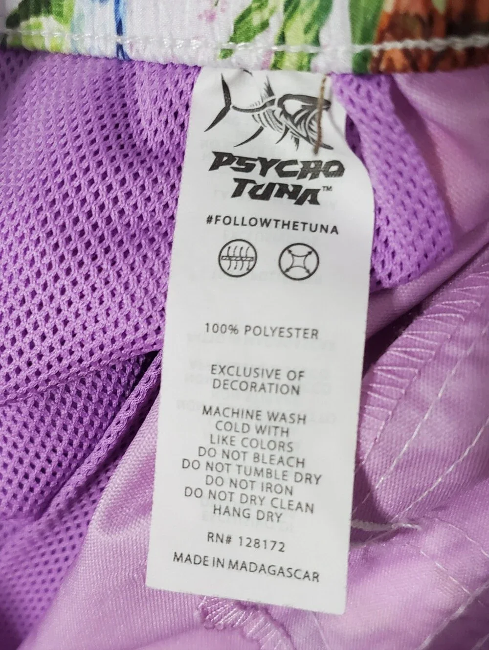 Psycho Tuna Pina Colada Board Shorts Swim Trunks Men Large